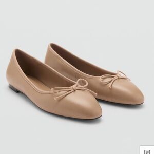 MANGO NWT Tan Ballet Flats 40/9